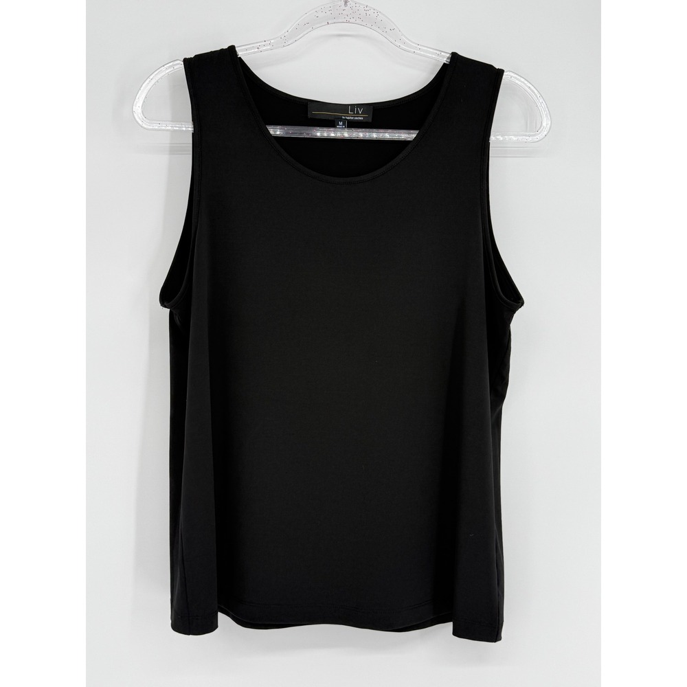 Liv by Habitat Clothes Womens Black Scoop Neck Sleeveless Tank Top Size M